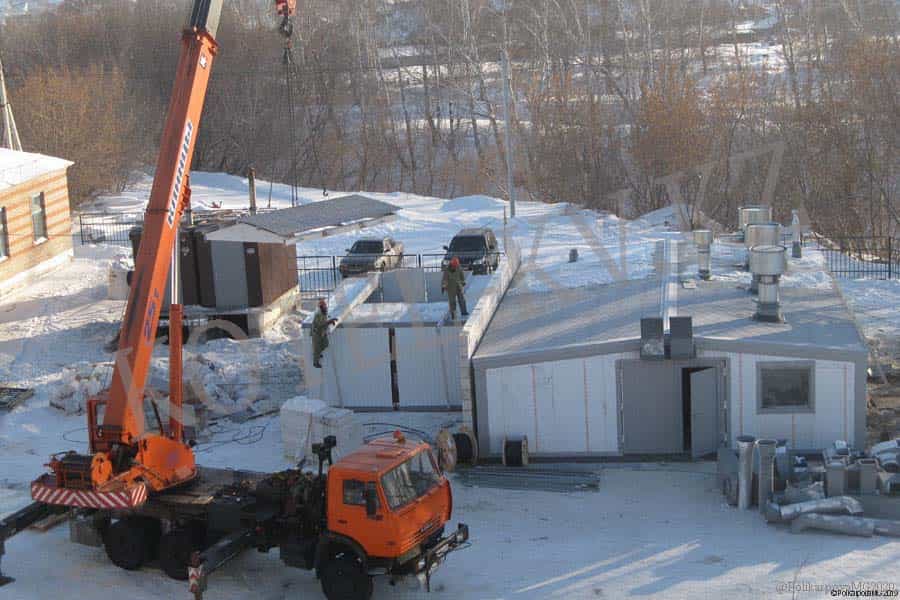 Монтаж водогрейной модульной котельной установки Монтаж водогрейной модульной котельной